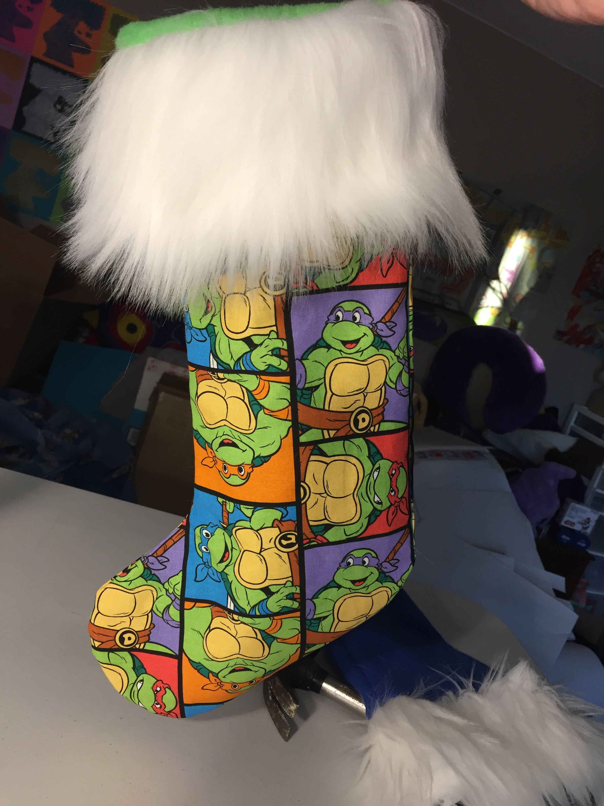 Nickelodeon Teenage Mutant Ninja Turtle Satin Christmas Stocking by Kurt S  Adler